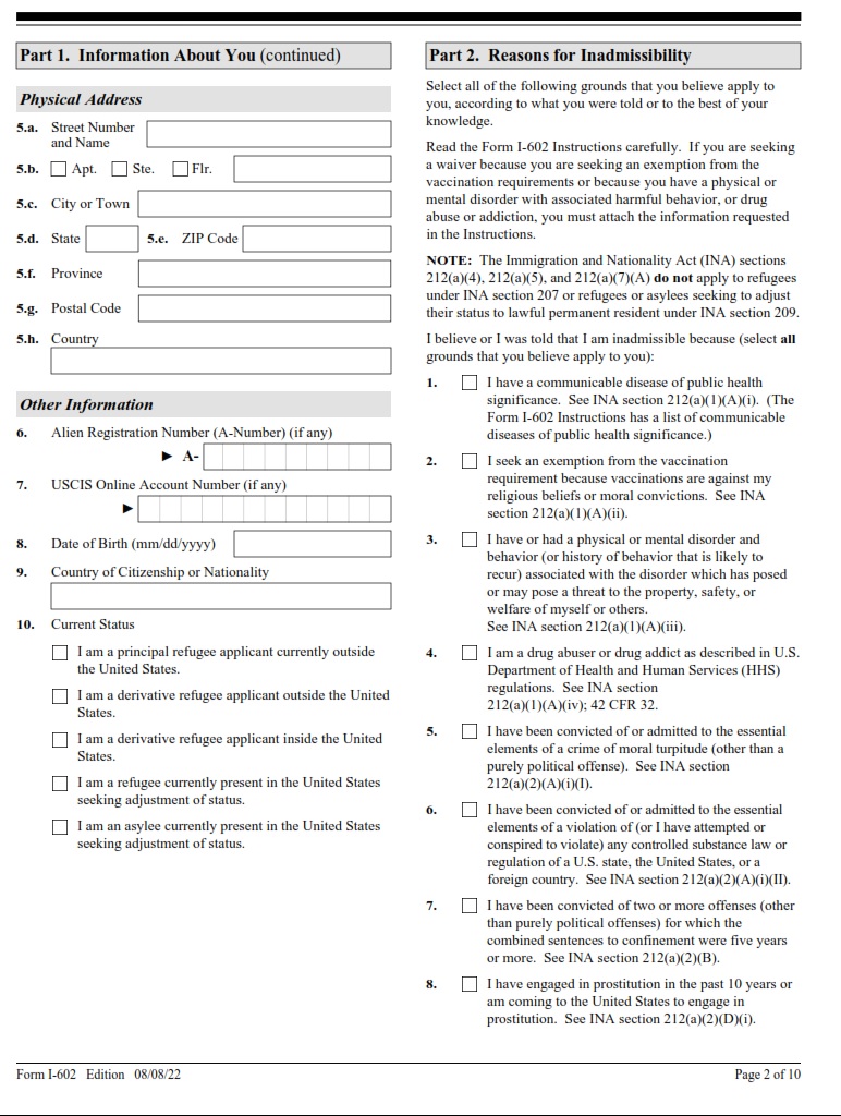 I-602 Form - Page 2