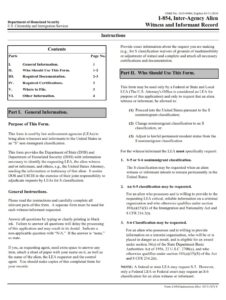I-854 Form