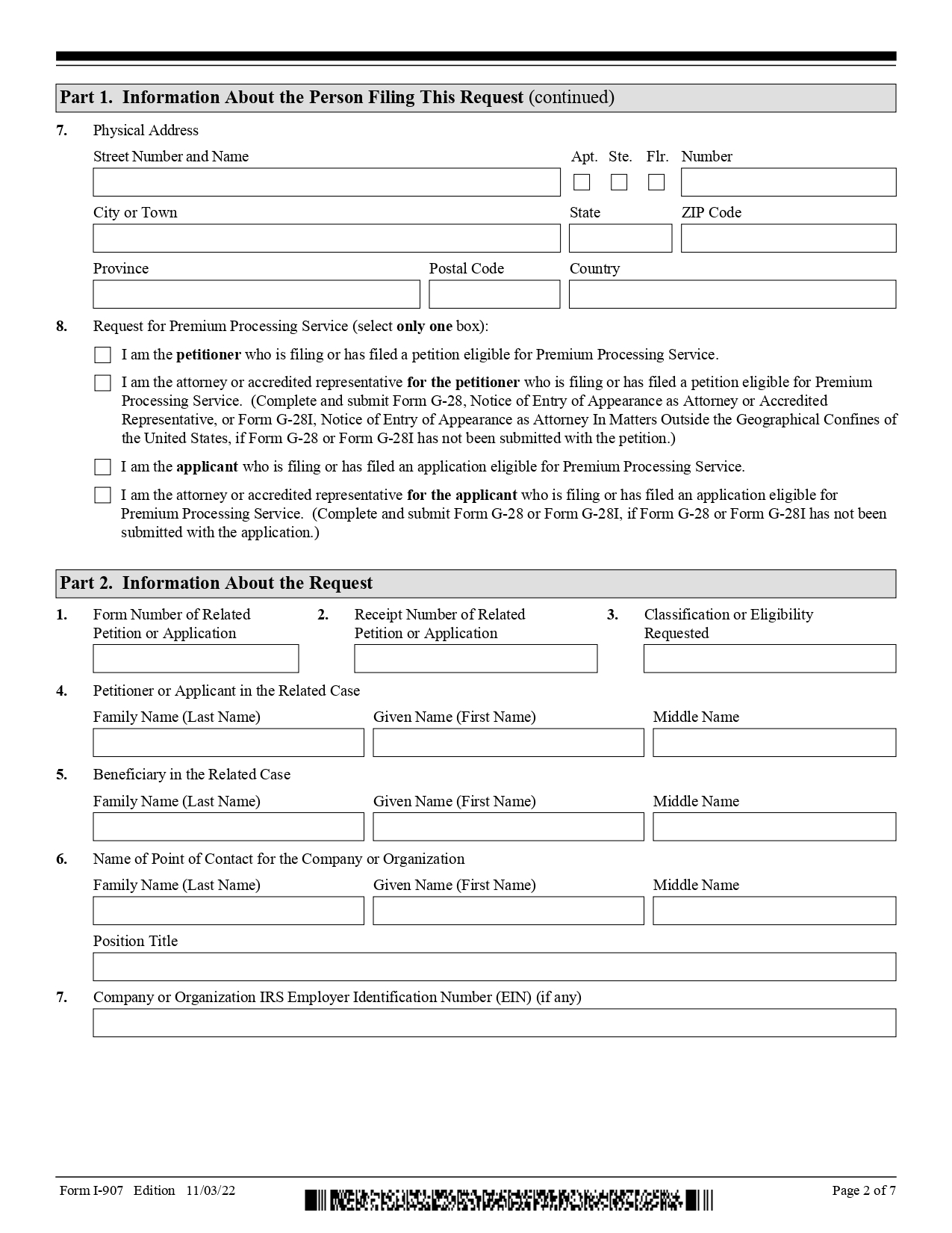 I 907 Form Page 2