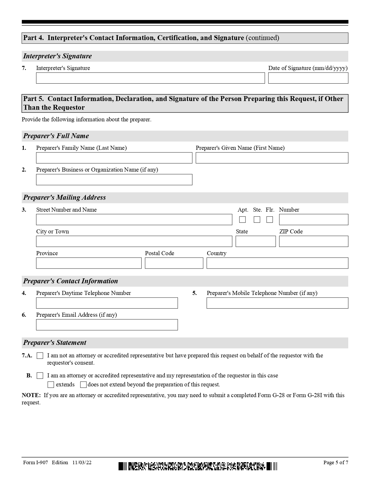 I 907 Form Page 5