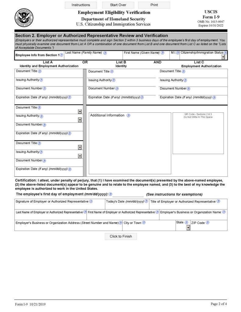 I9 Form 2024 Printable Form Free Kare Sharon