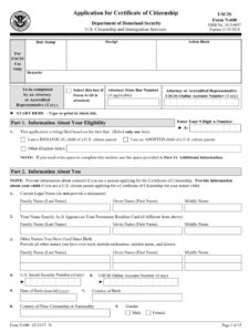 N-600 Form - Page 1