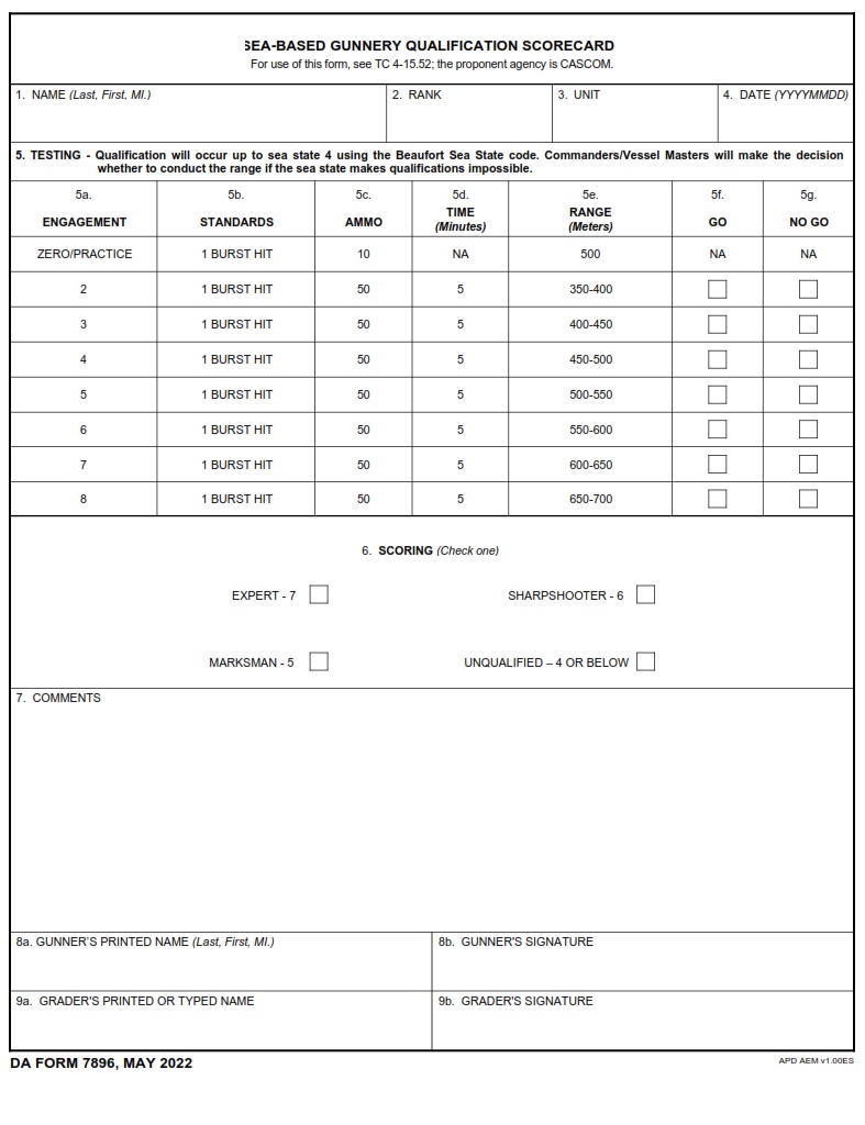 DA Form 7896