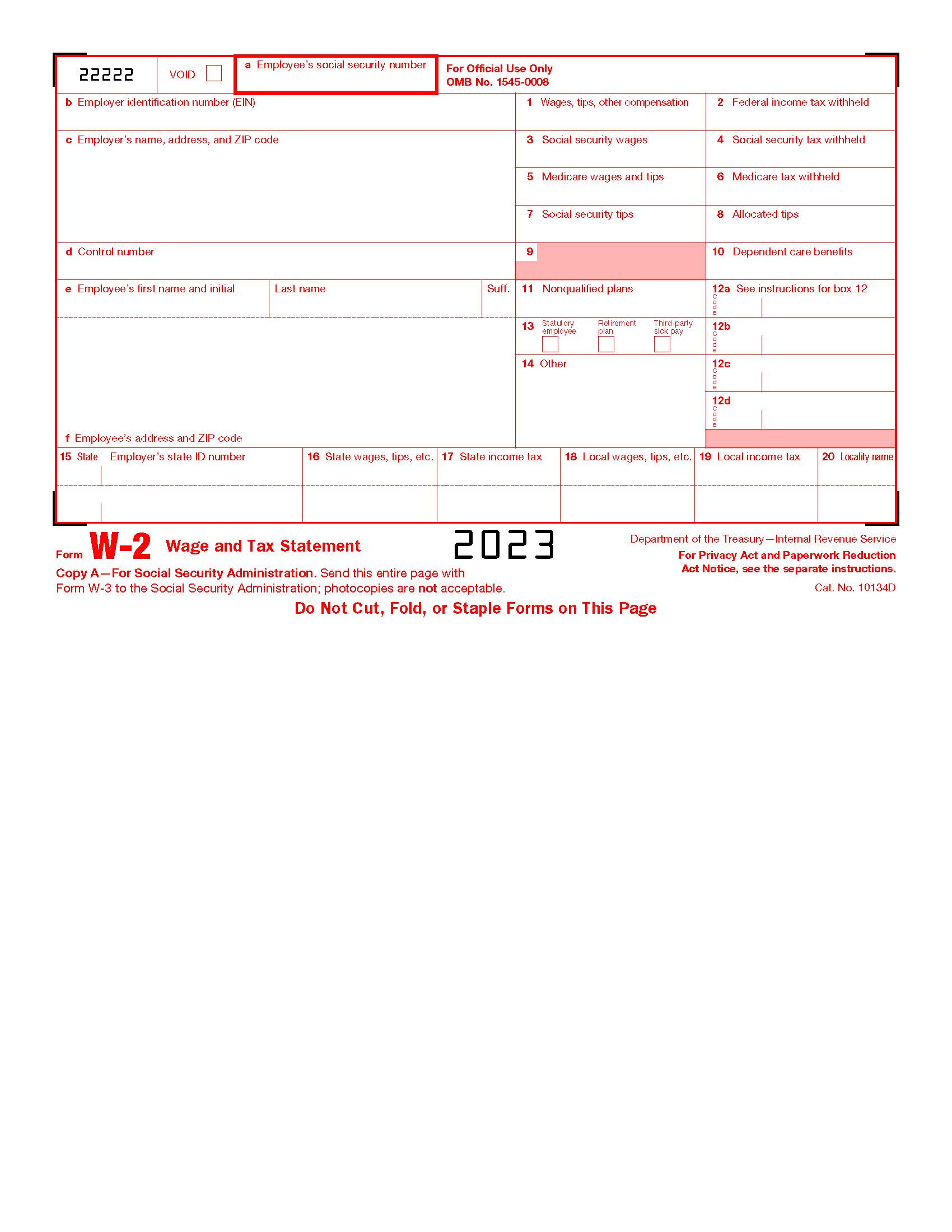 W2 Form 2023 Printable A Complete Guide_Page_02