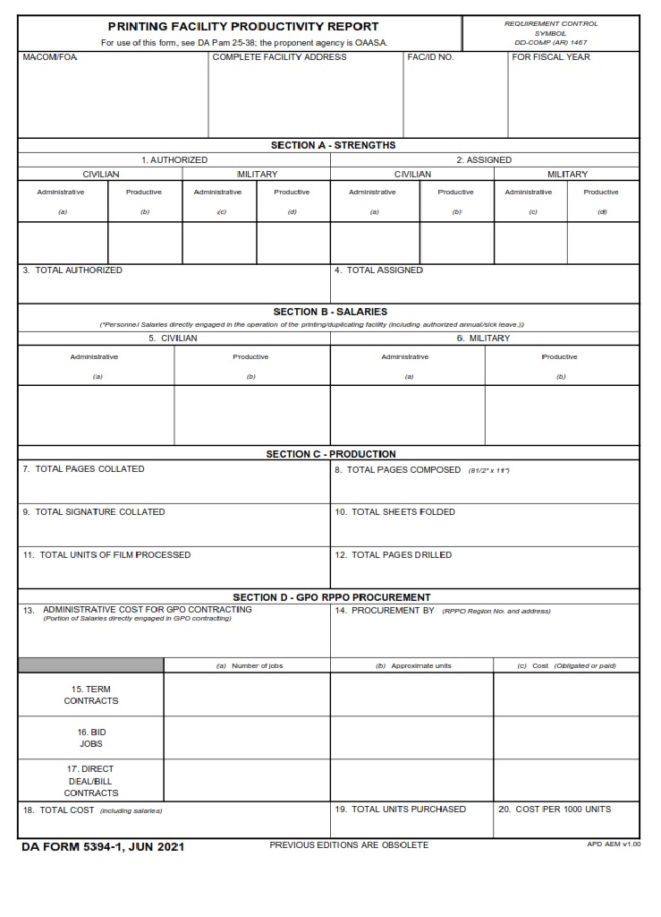 DA Form 5394-1