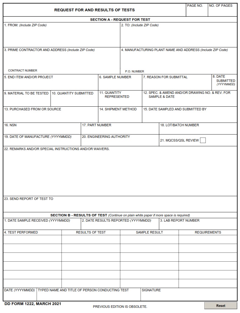 DD Form 1222