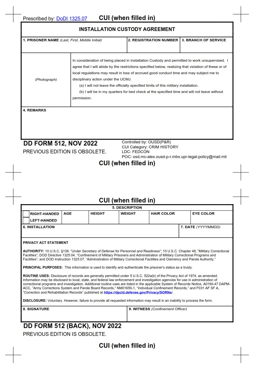 DD Form 512