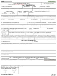 DA Form 2166-9-1 - Page 1