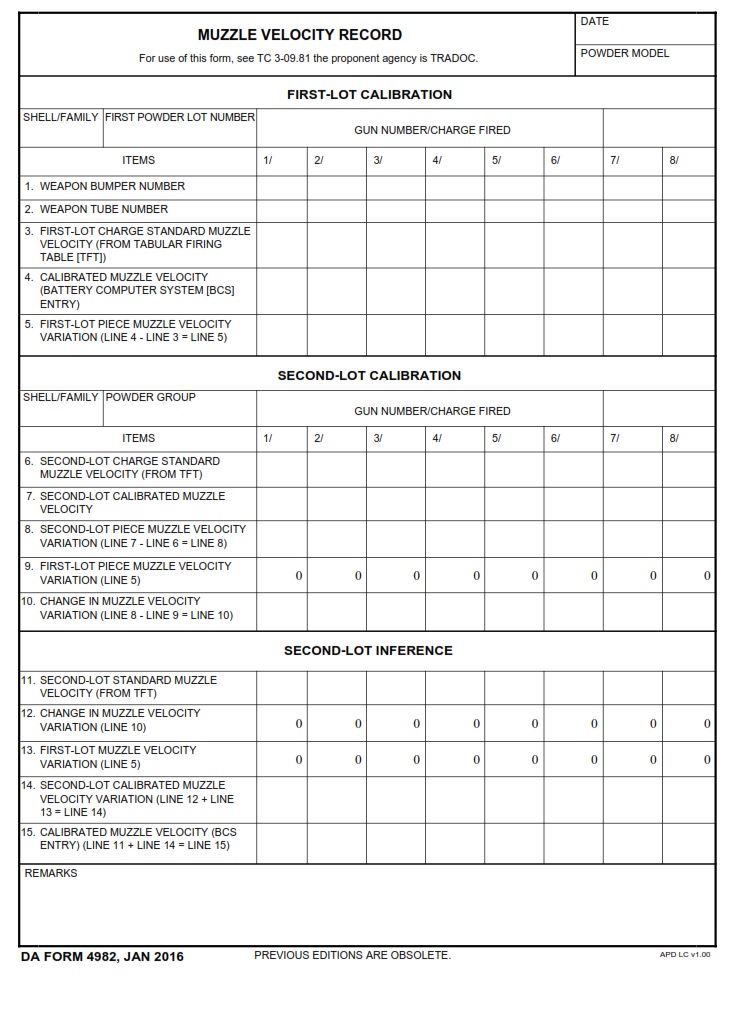 DA Form 4982