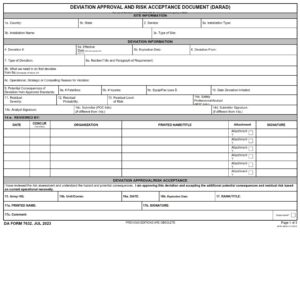 DA Form 7632 - Page 1