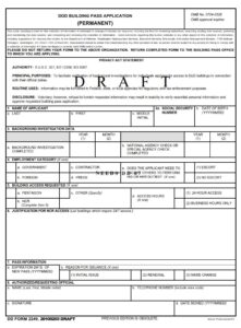 DD Form 2249 - Page 1