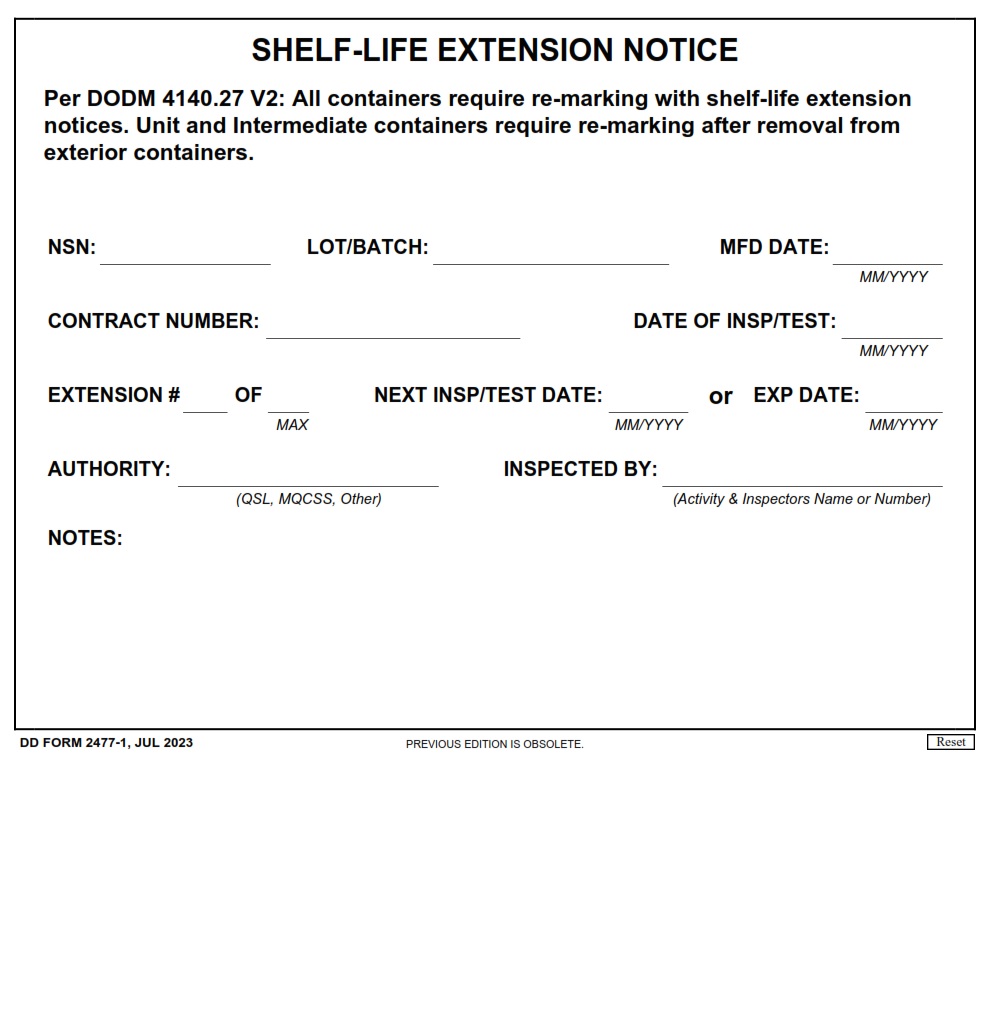 DD Form 2477-1