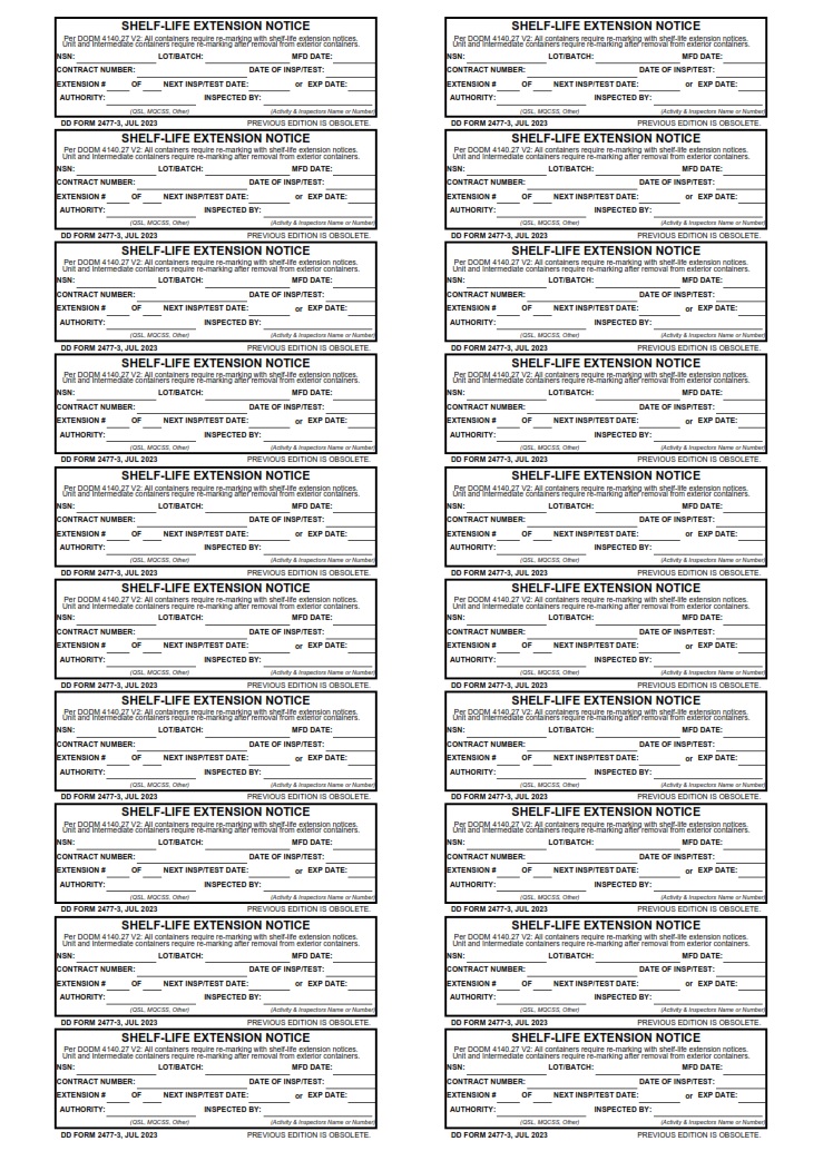 DD Form 2477-3