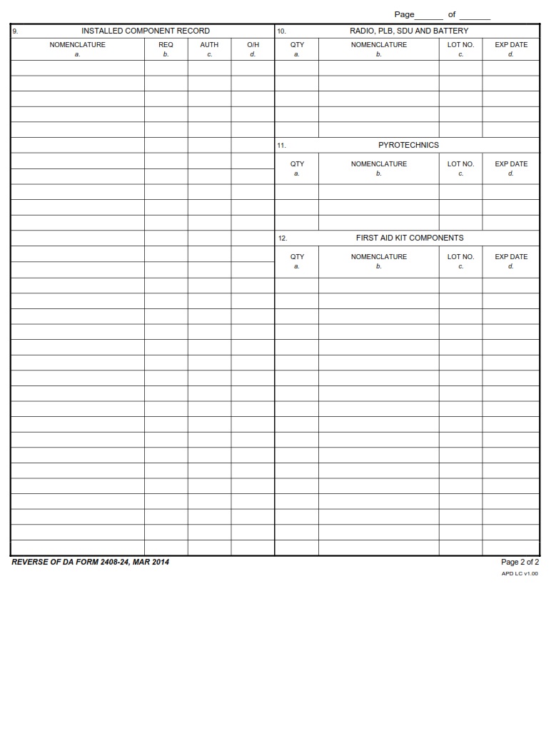 DA Form 2408-24 - Page 2