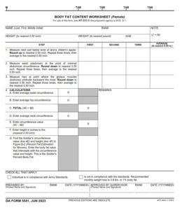 DA Form 5501 - Page 1