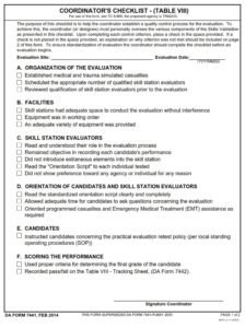 DA Form 7441 - Page 1