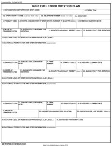 DD Form 2512 - Page 1