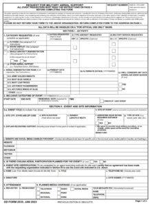 DD Form 2535 - Page 1