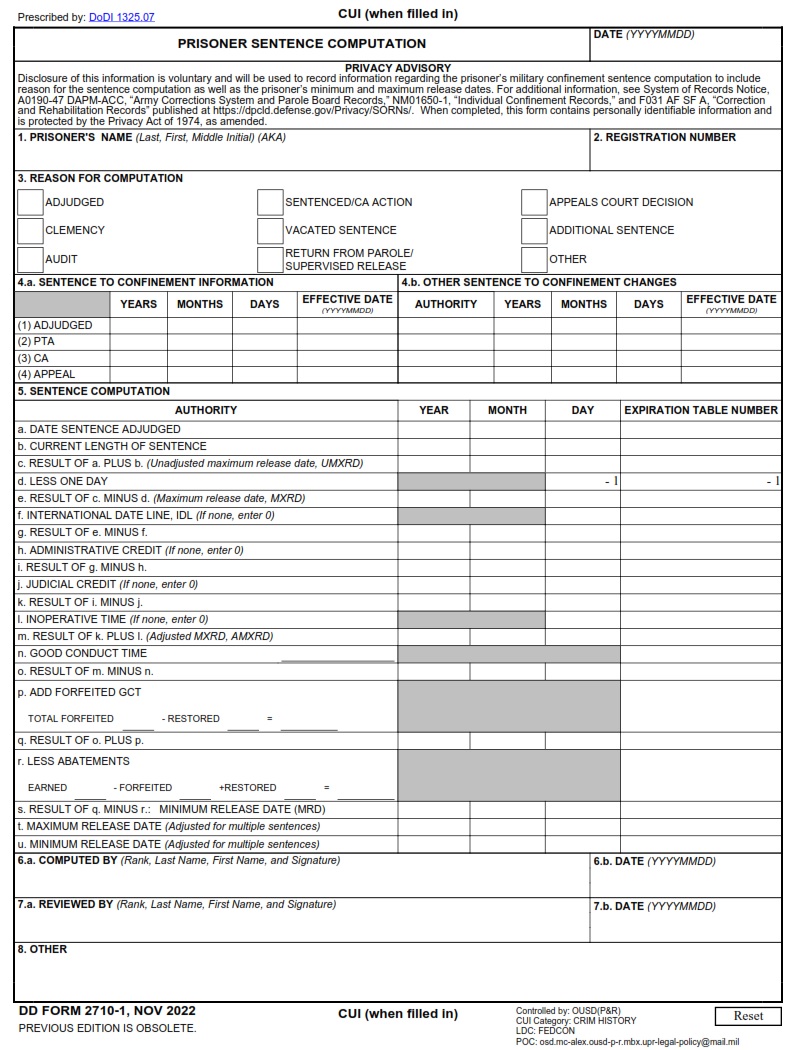 DD Form 2710-1