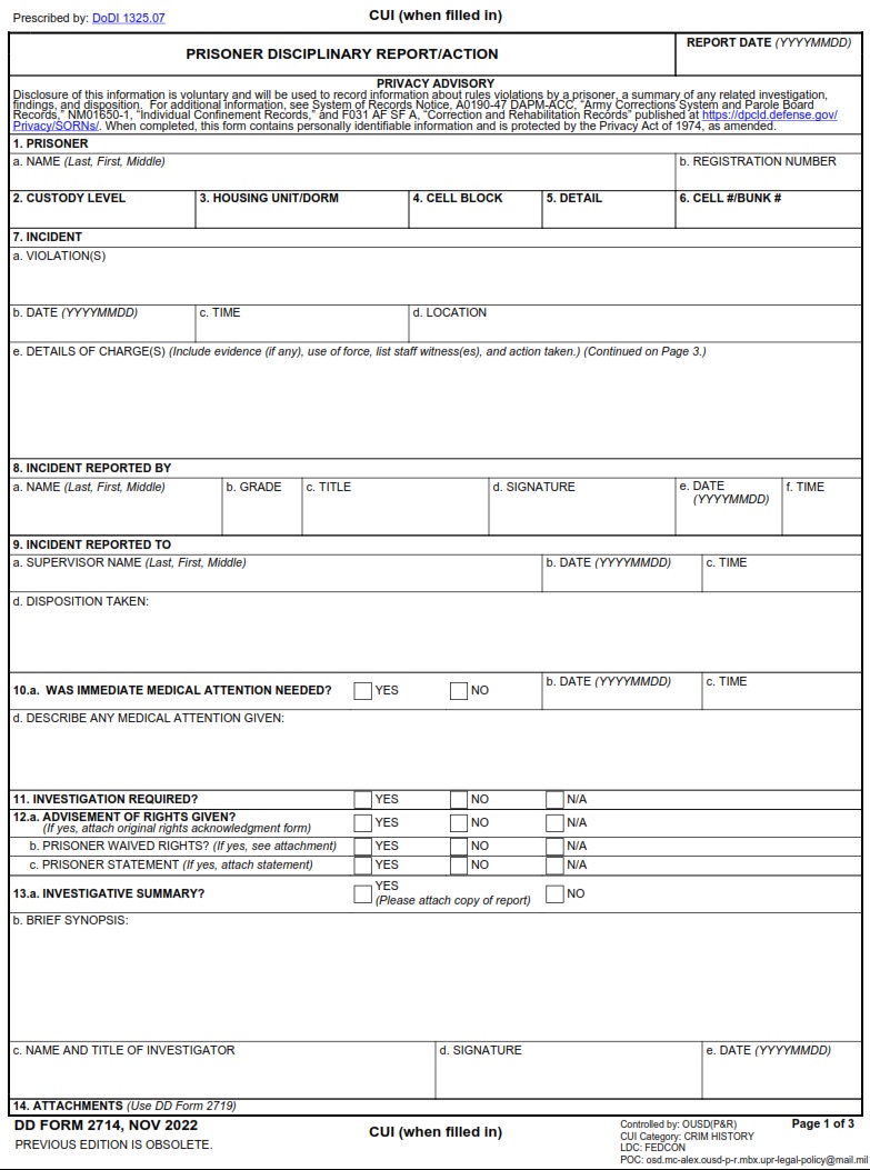 DD Form 2714 - Page 1