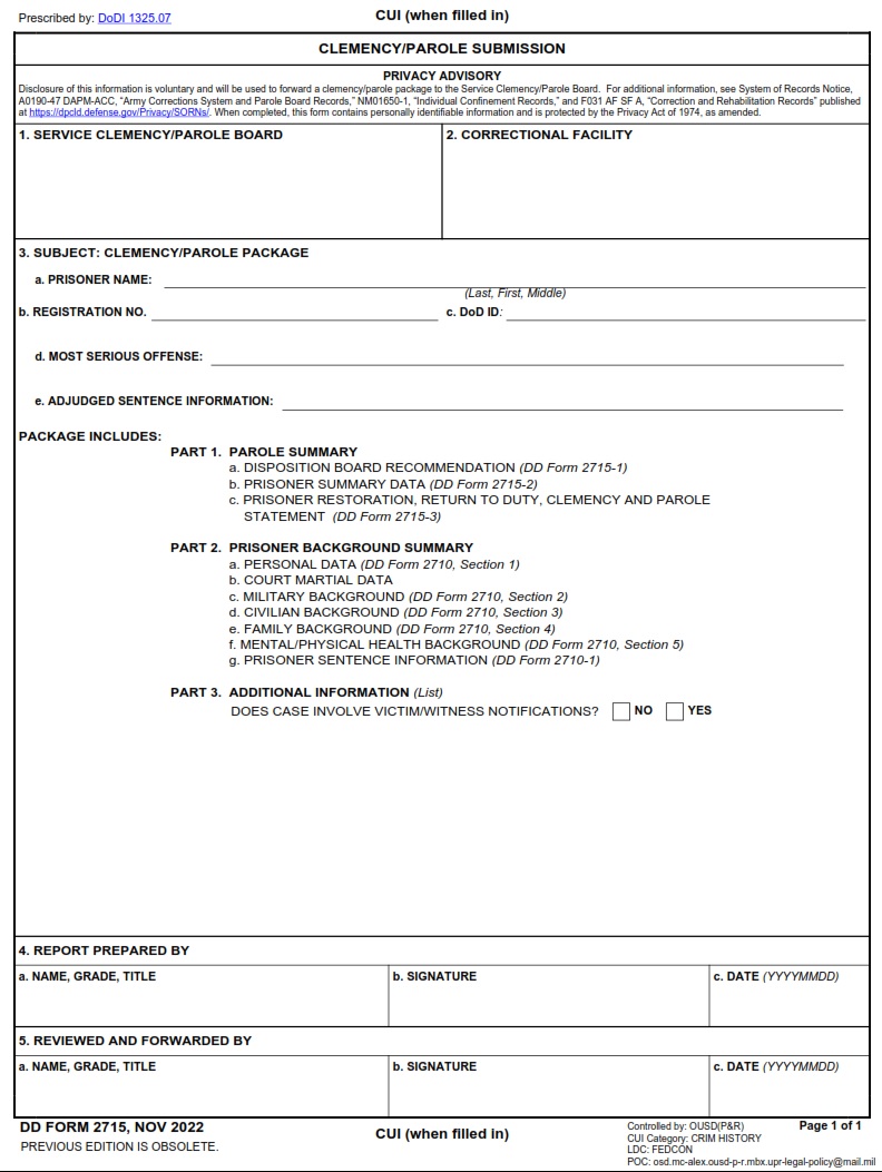 DD Form 2715