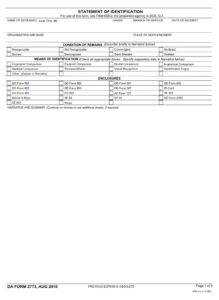 DA Form 2773 - Page 1