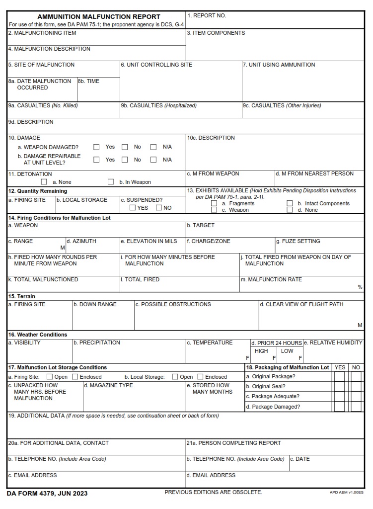 DA Form 4379