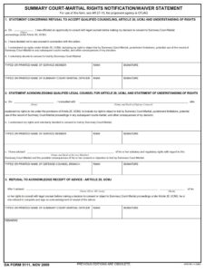 DA Form 5111