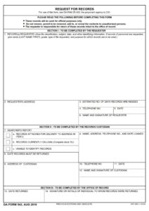 DA Form 543