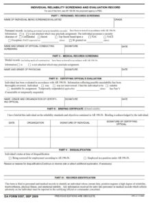 DA Form 5557