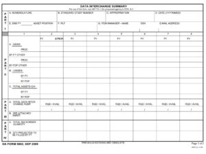 DA Form 5662 - Page 1