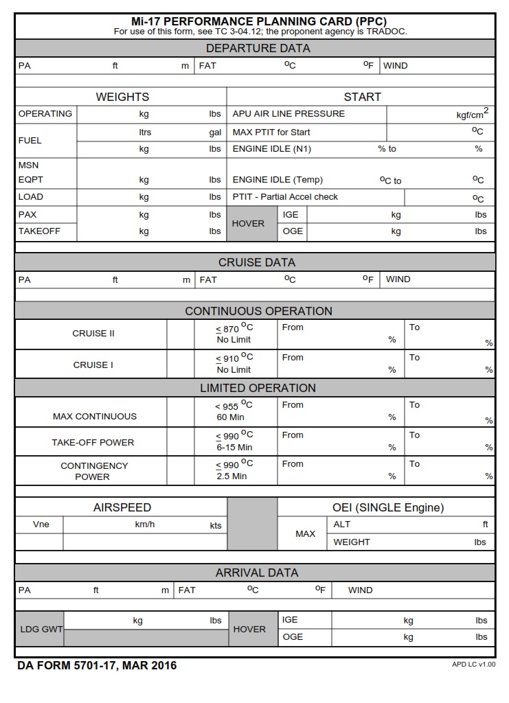 DA Form 5701-17