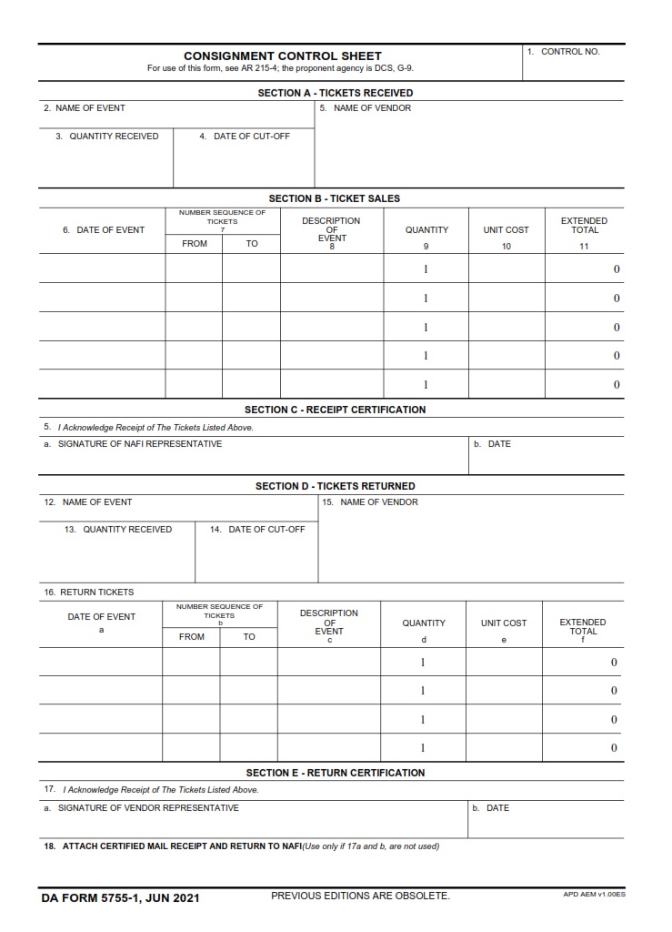 DA Form 5755-1