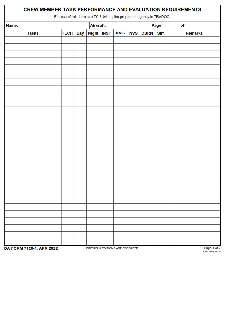 DA Form 7120-1