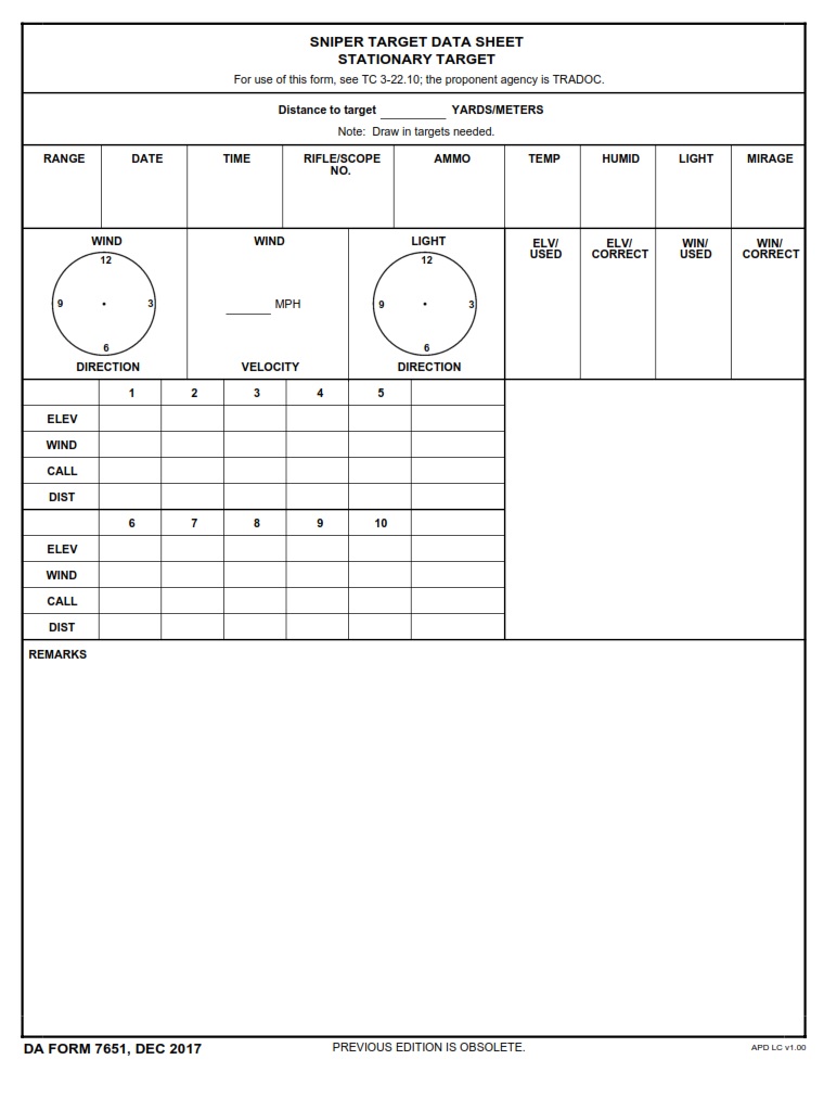 DA Form 7651