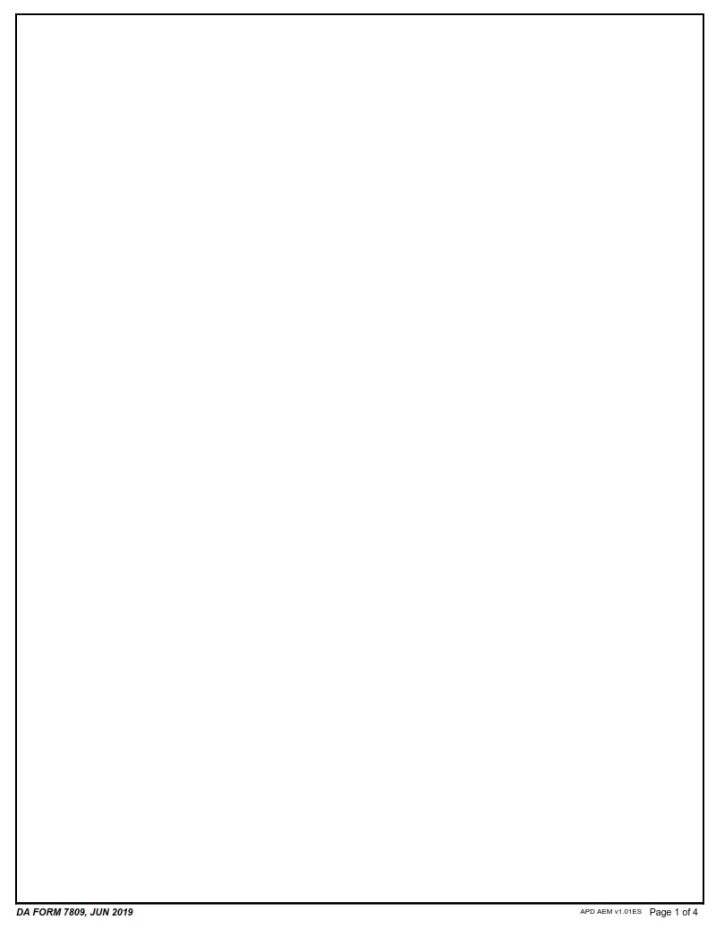 Da Form 7809 Fillable Printable Forms Free Online Da Form 7809 Fillable Printable Forms Free Online