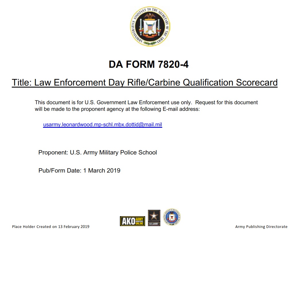 DA Form 7820-4