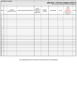 DA Form 7874 - Armywide-Staffing Comment Resolution Matrix | Free ...