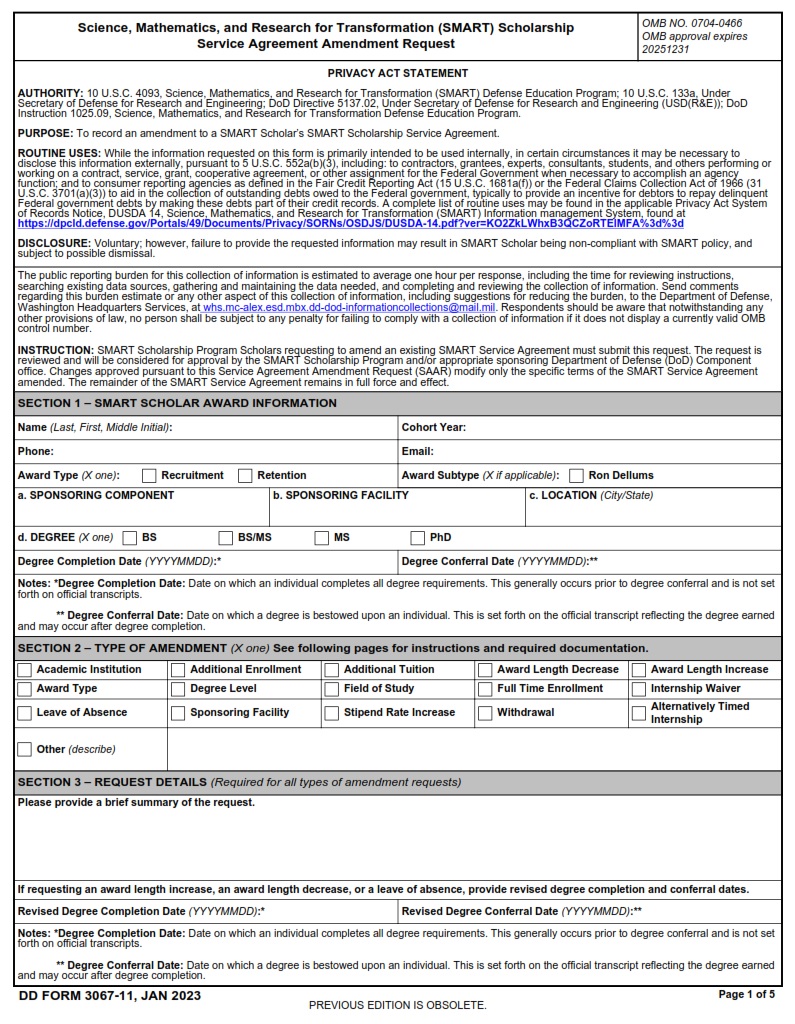 DD Form 3067-11