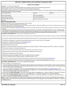DD Form 3163 Page 1 1