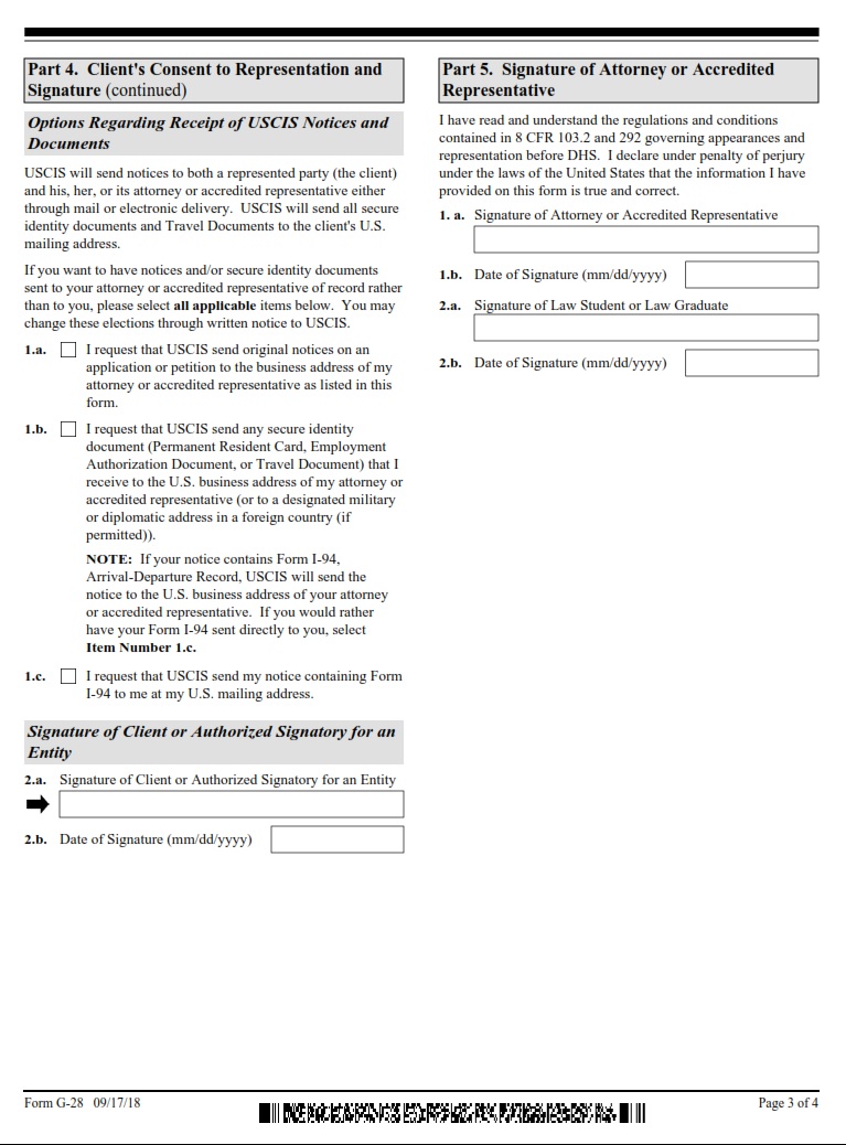 G-28 Form - Page 3