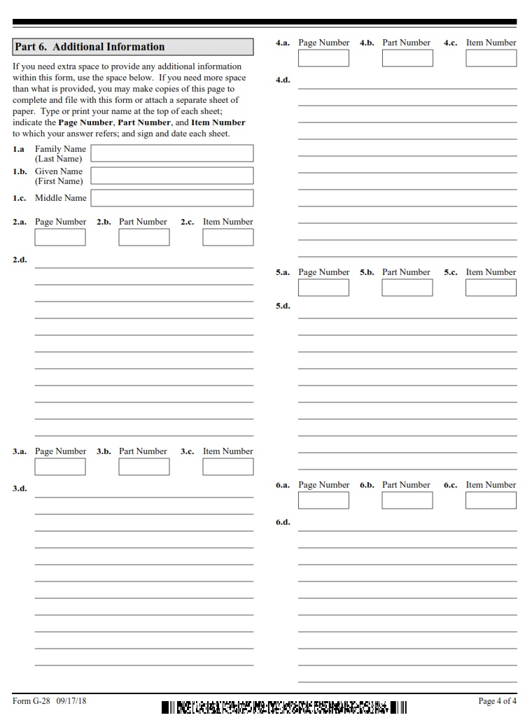 G-28 Form - Page 4