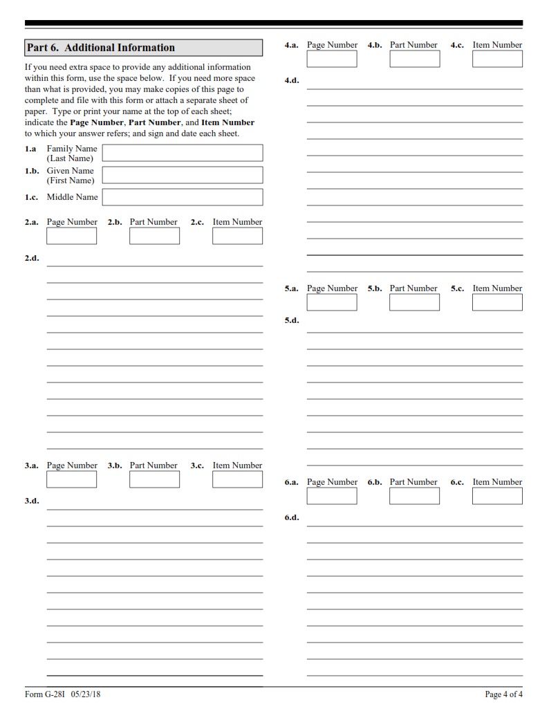 G-28I Form - Page 4
