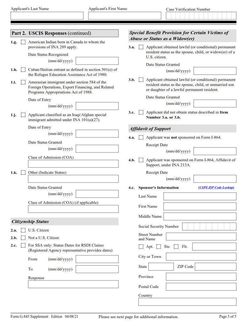 G-845 Supplement Form - Page 3