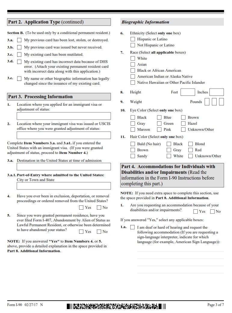 I-90 Form - Page 3