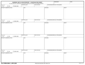 DA Form 3889-1 - Page 1
