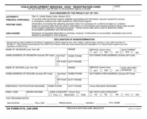 DA Form 4719 - Page 1