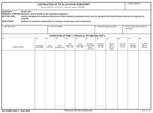 DA Form 5462-1