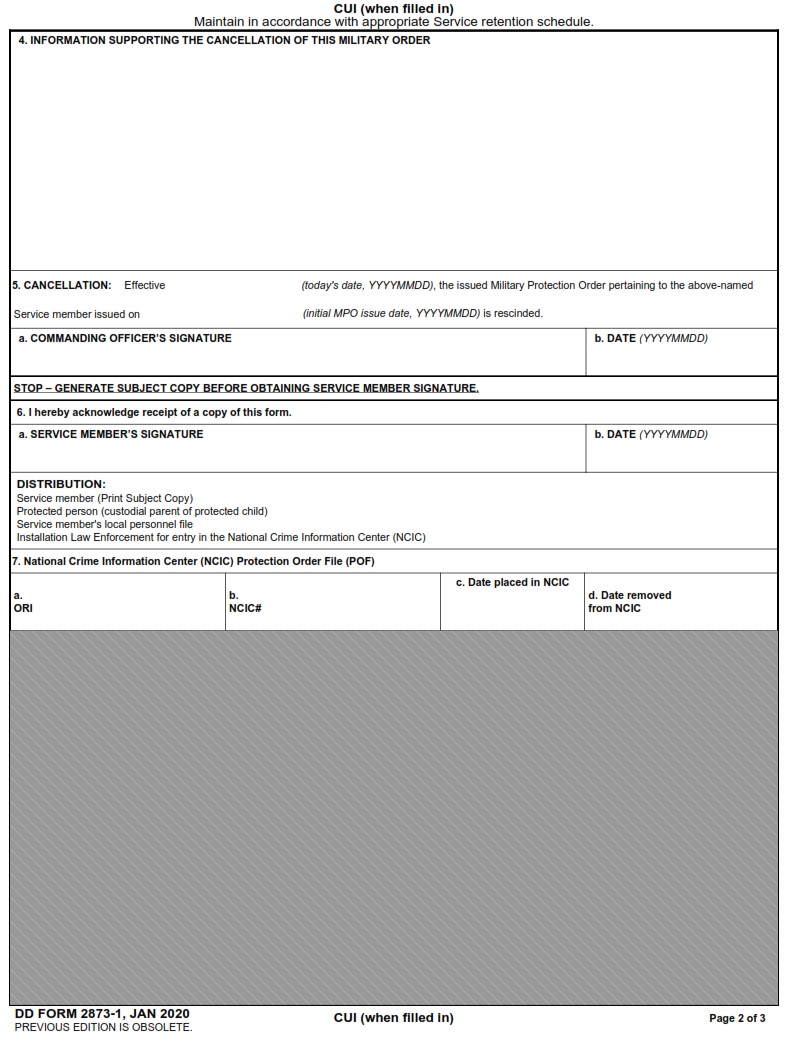 DD Form 2873 1 Page 2 Free Online Forms