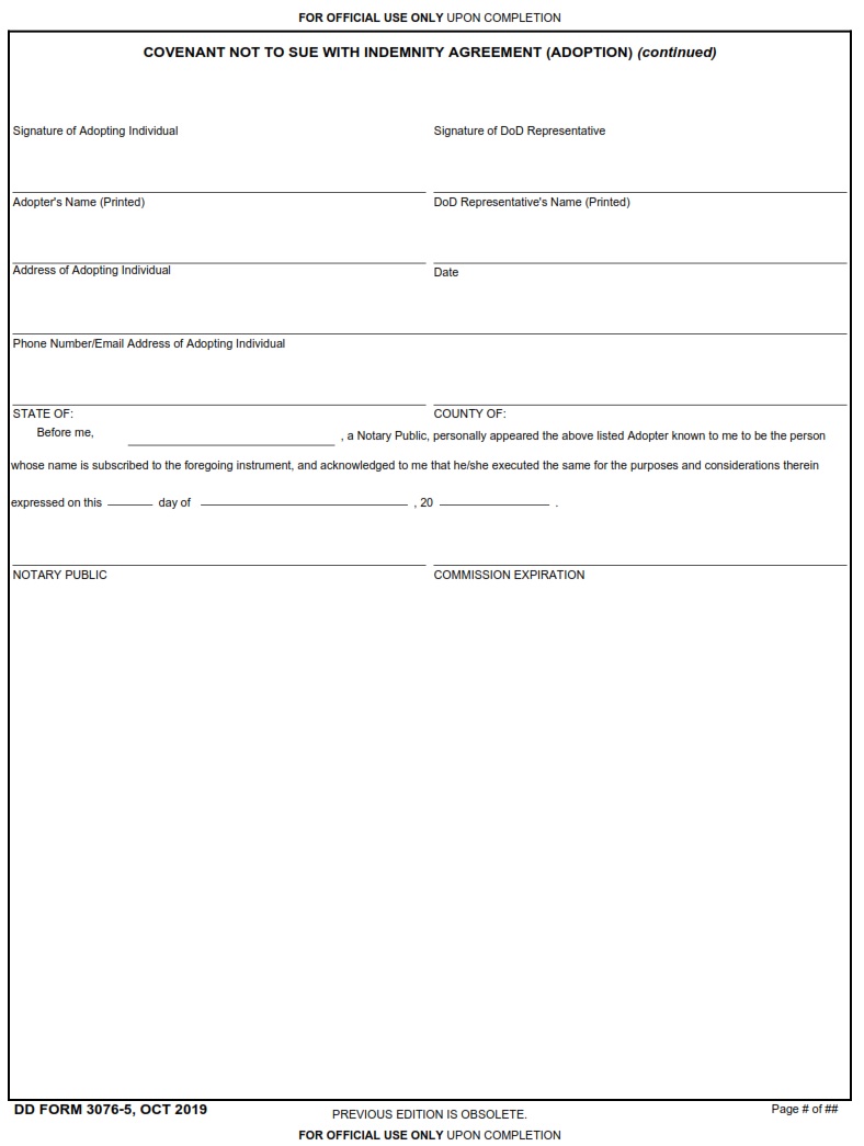 DD Form 3076-5 - Page 2